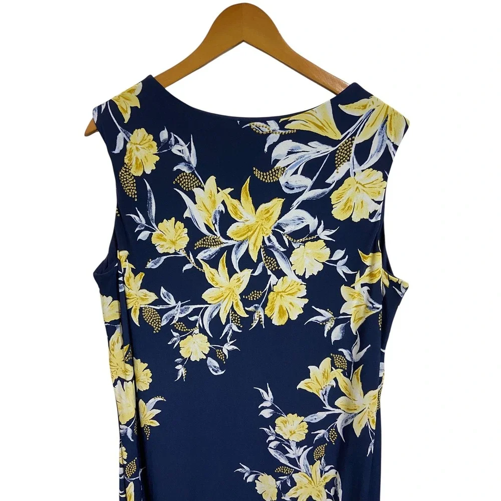 JM Collection Floral Keyhole Shift Dress Career Botanical Professional Office 1X